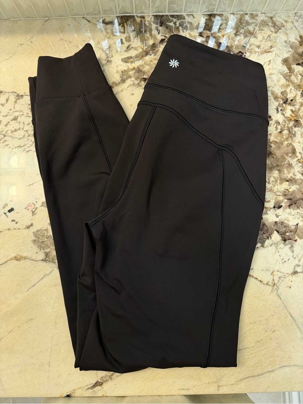 Athleta Black High-Rise Performance Track Pants